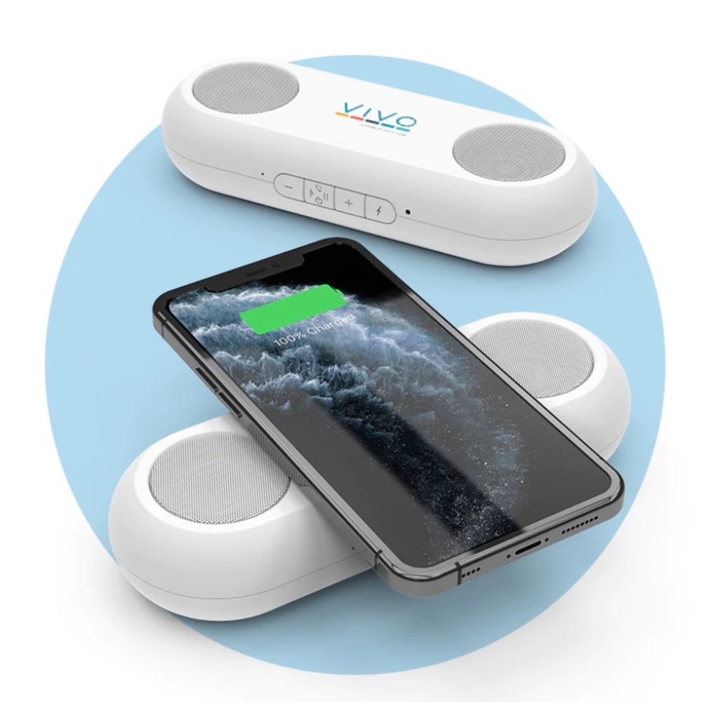 VIVO Combination Portable Speaker and Wireless Phone Charger